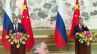 Совместная пресс-конференция С.Лаврова и Ван И по итогам переговоров, Пекин, 9 апреля 2024 года