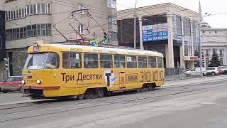 Екатеринбургский трамвай Tatra T3SU №561 следует по маршруту №14