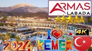 4K KEMER ARMAS LABADA HOTEL 2024 BEACH RESORT ANTALYA TURKEY