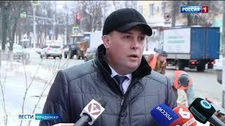 Из-за снегопада город Владимир круглосуточно убирают 90 спецмашин