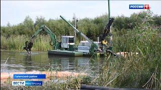 В Галиче началась очистка крупнейшего в Костромской области озера