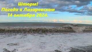 Шторм! Погода в Лазаревском 14.10.2024. 