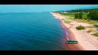 Красивейшие песчаные пляжи на Байкале, Бурятия Побережье  п. Энхалук