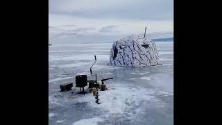 Рыбалка на льду Байкала. Как устроен лагерь.