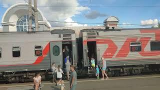 Прибываем на станцию Свирь, 9.08.2022г.На первом пути стоит поезд №294 Анапа-Мурманск!!!