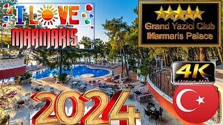 4K GRAND YAZICI CLUB MARMARIS PALACE  2024 GOOD BEACH RESORT MUGLA TURKEY