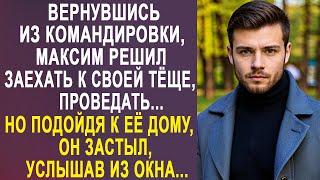 Вернувшись из командировки, Максим решил заехать к своей тёще. Но подойдя к её дому, он застыл...