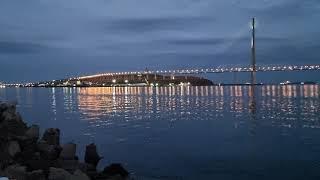 Мост на остров Русский в вечернее время, Владивосток #БлогВладивосток