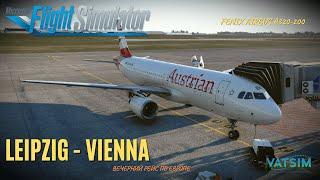 MSFS 2020 | Лейпциг EDDP - Вена LOWW | Fenix Airbus A320 Austrian | Вечерний рейс по Европе